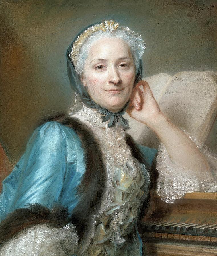 Portrait Of Madame Anne Jeanne Cassan A De Mondonville N E Painting By