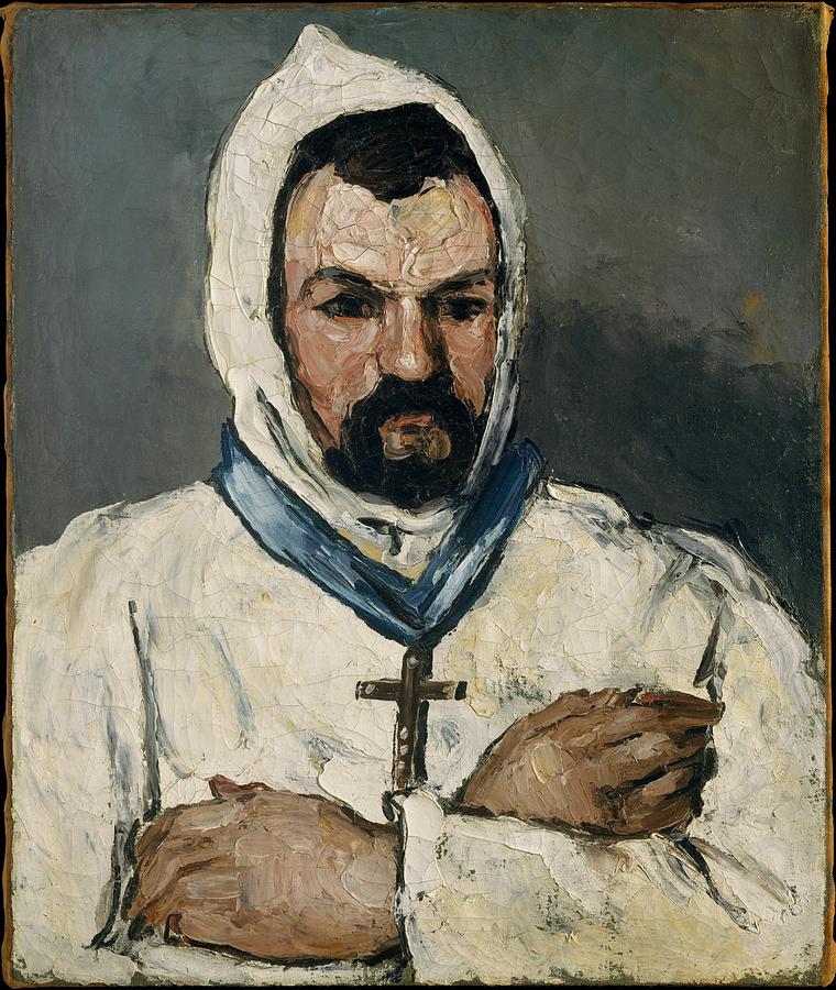 Portrait Of The Uncle Dominique As A Monk Painting By Paul Cezanne