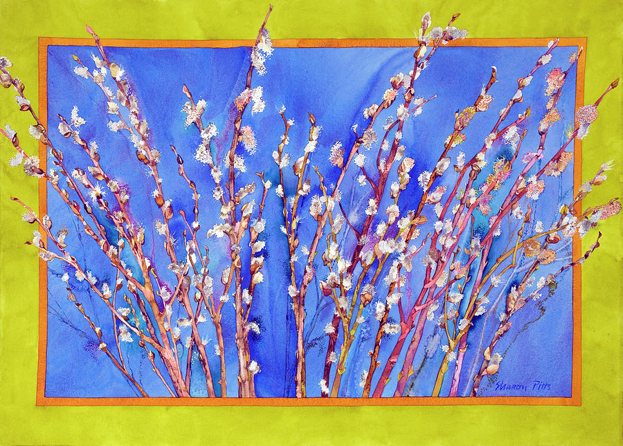 Pussy Willows Painting By Sharon Pitts