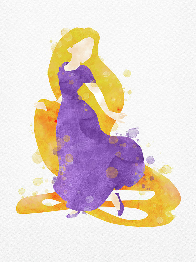 Rapunzel Watercolor Digital Art By Mihaela Pater