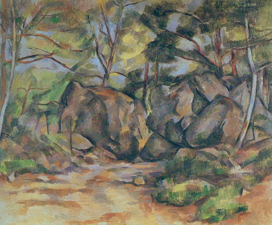 Rocks And Pines Painting By Paul Cezanne Paintings Pixels