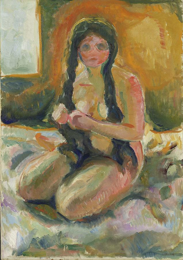 Seated Nude Painting By Edvard Munch Fine Art America