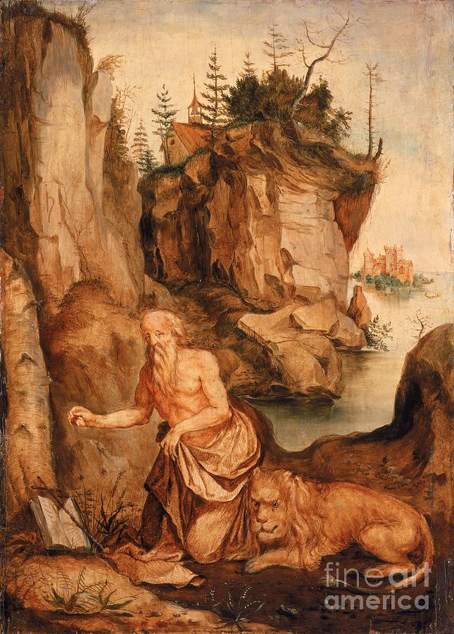 St Jerome And The Lion C 1500 Painting By Albrecht Durer Or Duerer