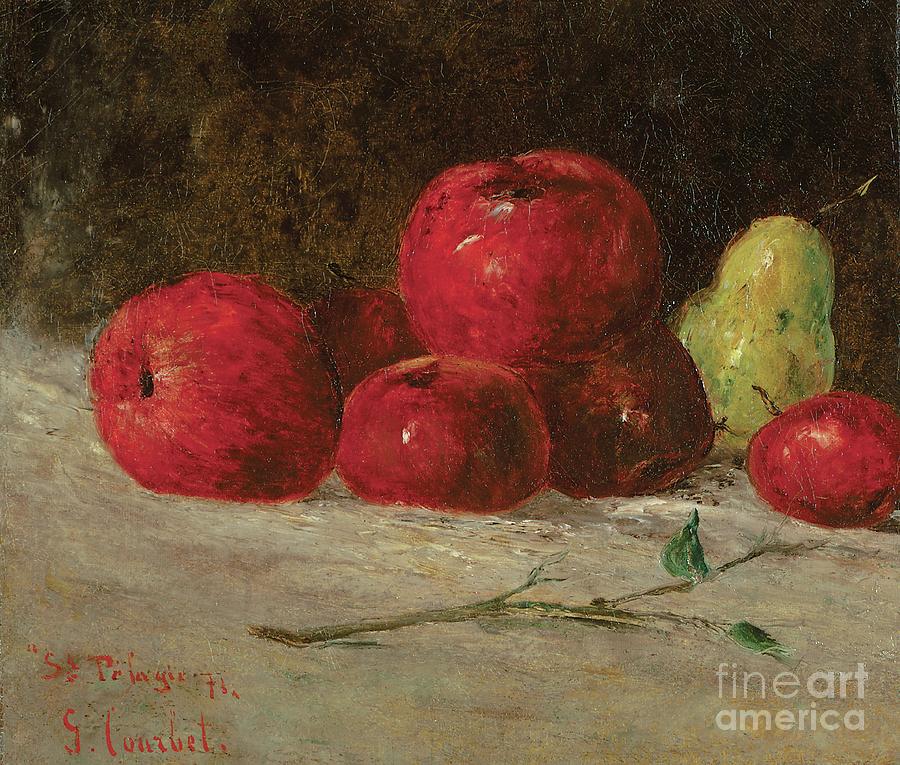 Still Life Apples And Pears 1871 Painting By Gustave Courbet Pixels