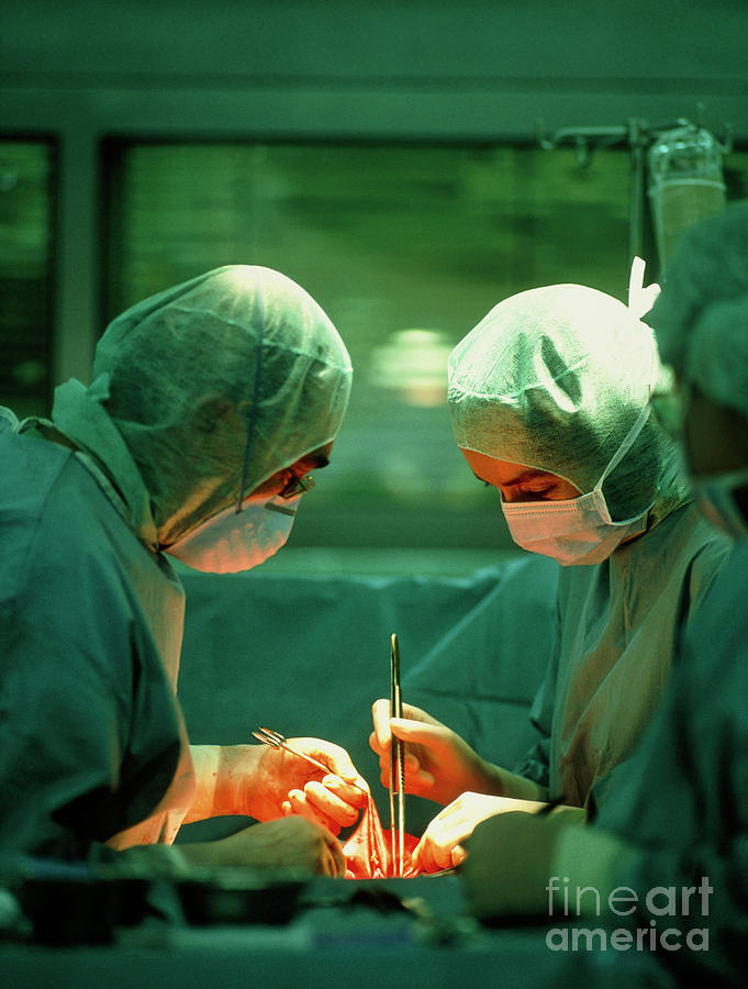 Surgical Team Conducting Open Heart Surgery Photograph By Maximilian