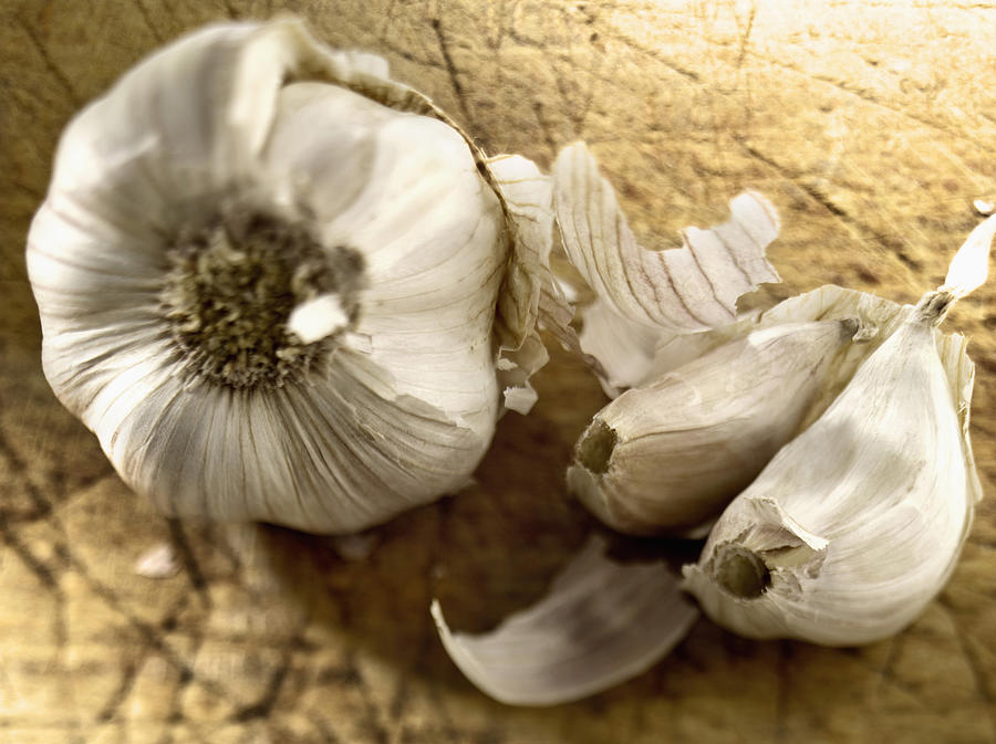 Tete Et Gousses D Ail Head And Cloves Of Garlic Photograph By Studio