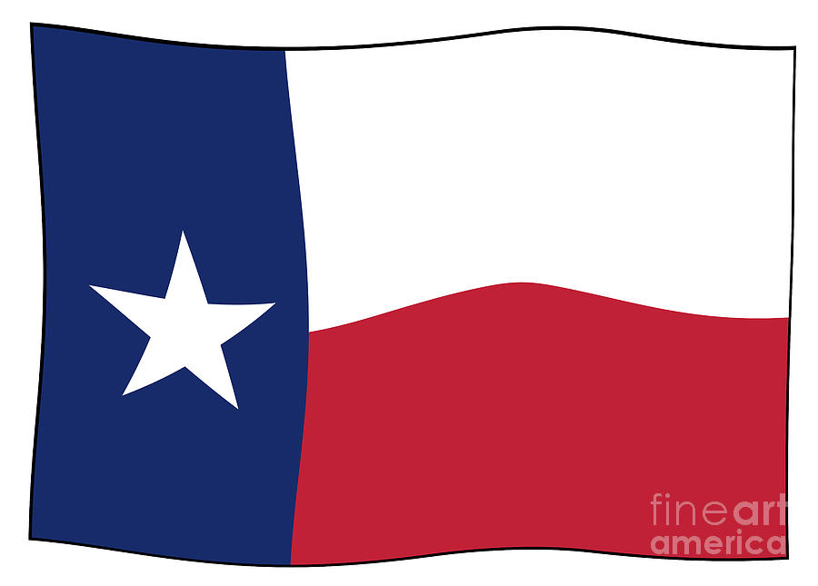 Texas State Flag Waving Digital Art By Bigalbaloo Stock Fine Art America