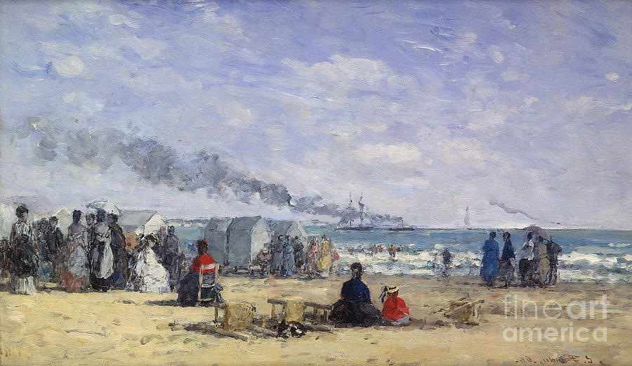 The Beach At Trouville At Bathing Time La Plage De Trouville A L Heure