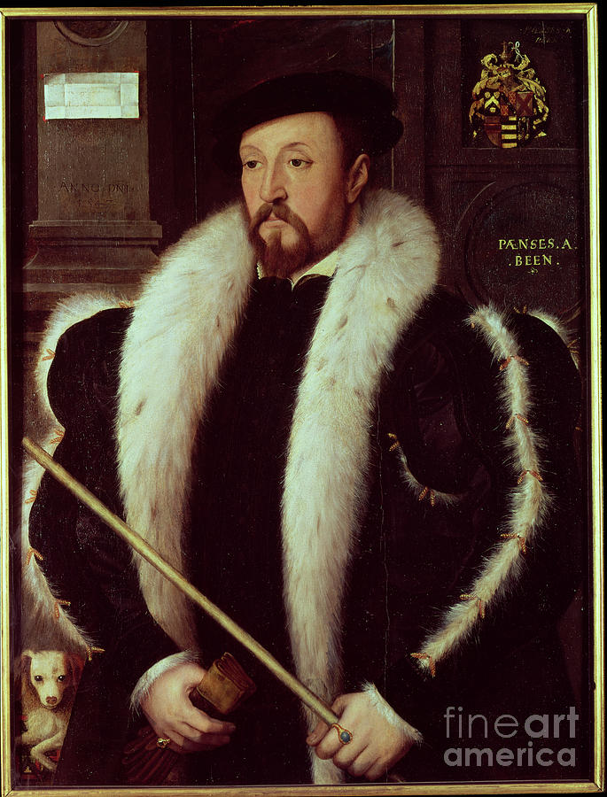 Thomas Wentworth 1st Baron Wentworth Of Nettlestead 1549 Painting By