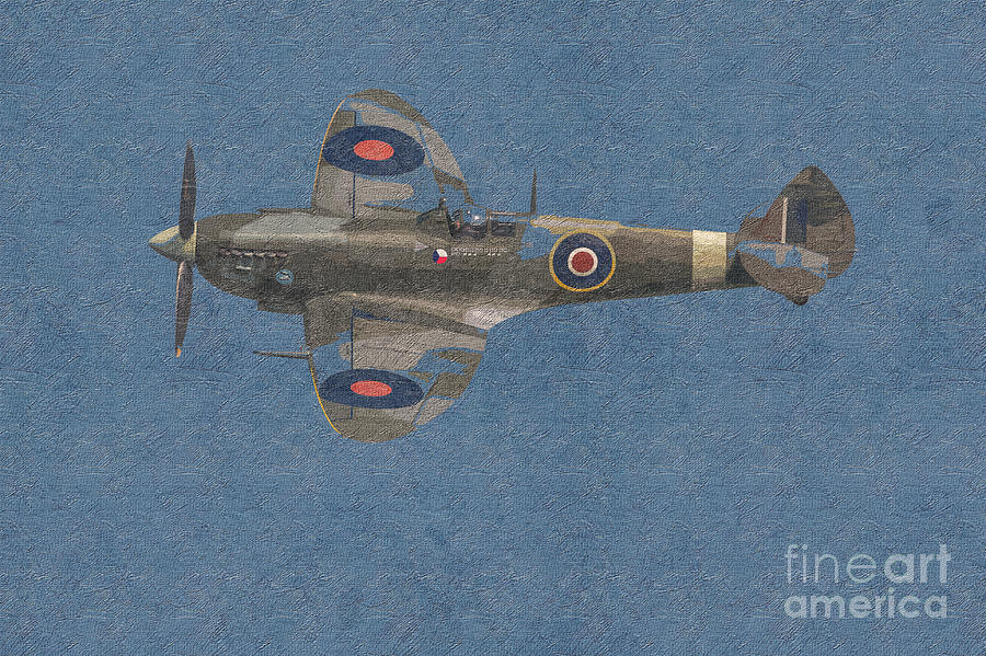 Upermarine Spitfire In Flight J Photograph By Humorous Quotes Fine