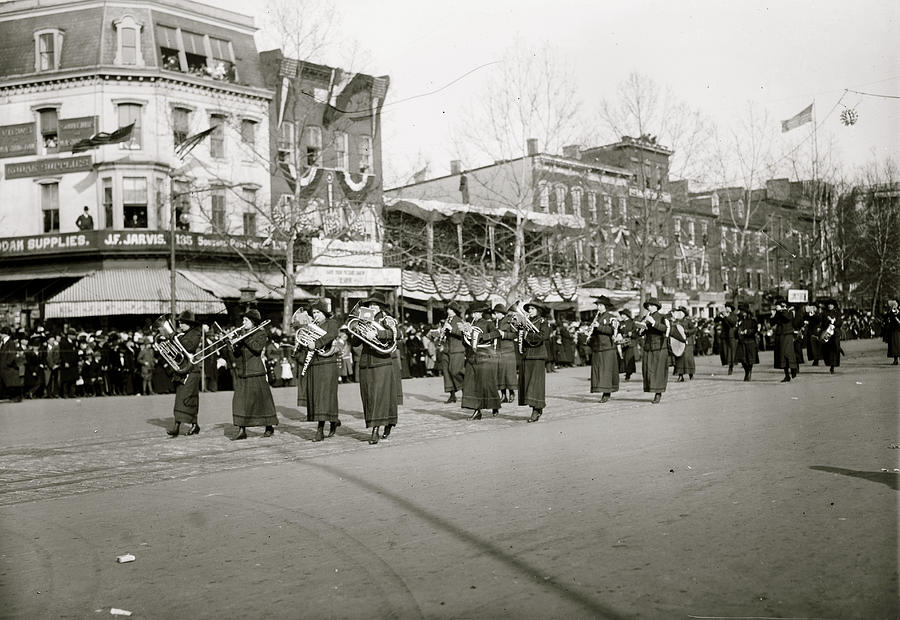 Woman S Band In A Suffrage Parade Painting By Unknown Fine Art America