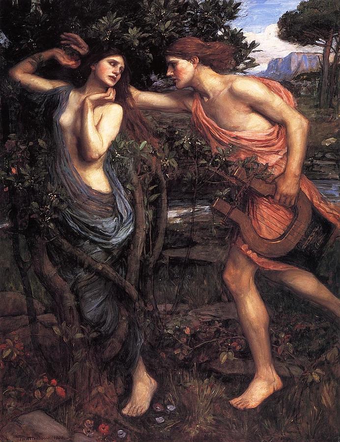 Apollo And Daphne Painting By John William Waterhouse Pixels