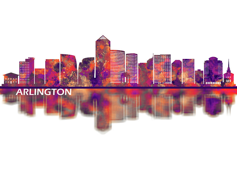 Arlington Virginia Skyline Mixed Media By Nextway Art Fine Art America