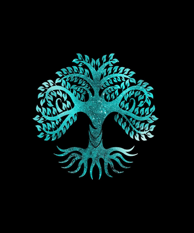 Cosmic Colorful Tree Of Life Symbol Spiritual Yoga Digital Art By Tinh