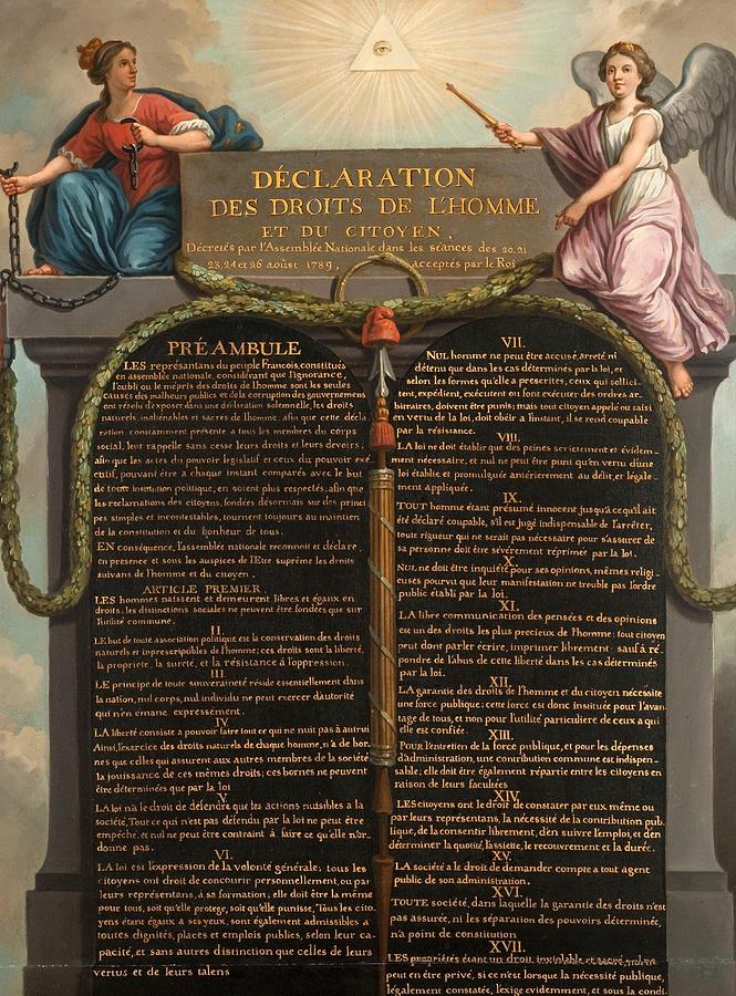 Declaration Des Droits De Lhomme Et Du Citoyen Painting By Jean Jacques