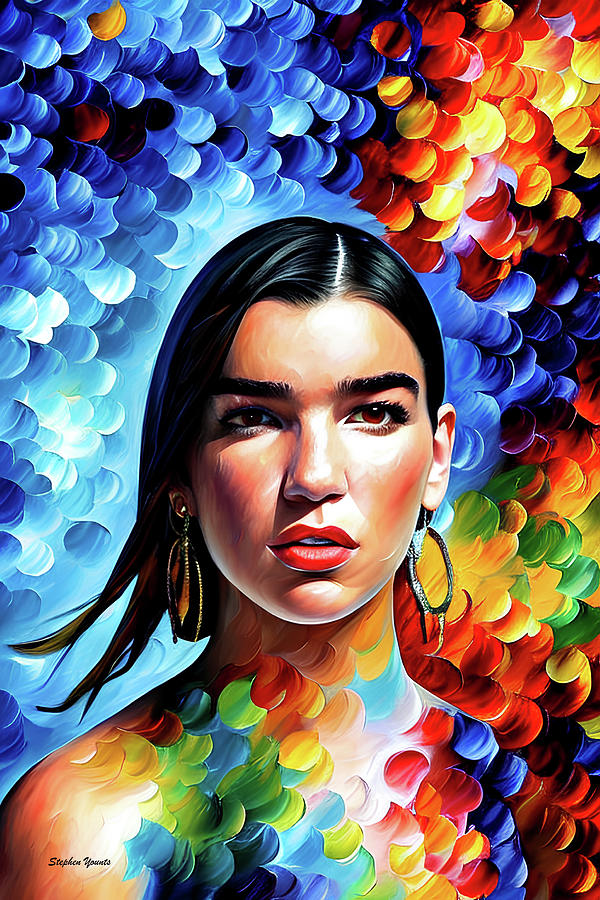 Dua Lipa Digital Art By Stephen Younts Pixels