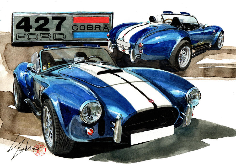 Ford Cobra Painting By Yoshiharu Miyakawa Pixels