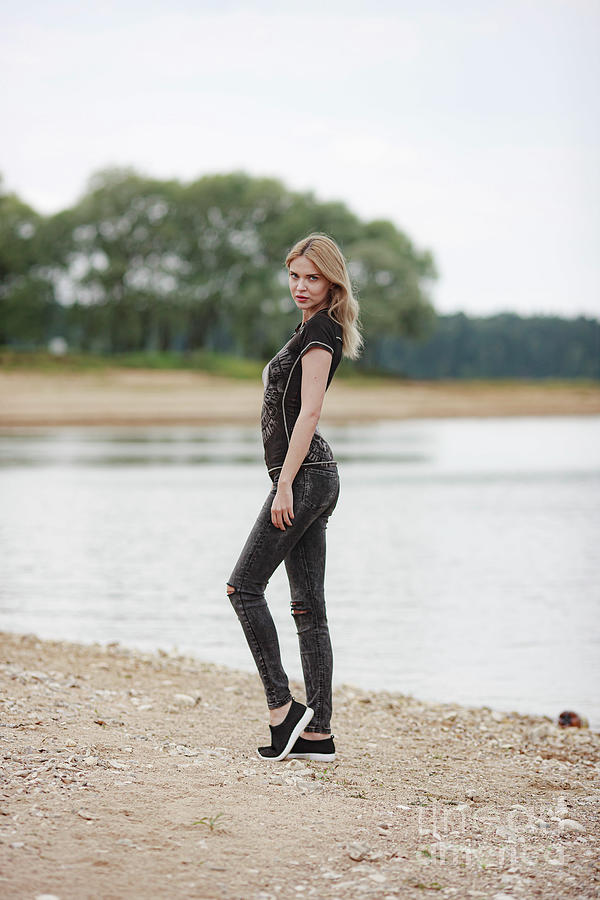 Girl By The Lake Photograph By Alexander Lobanov Pixels