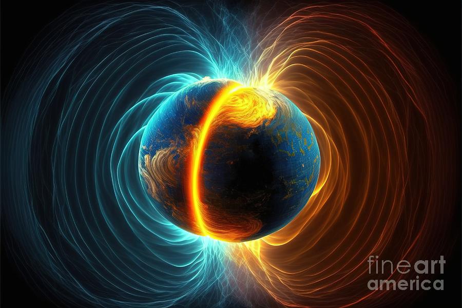 Illustration Of The Planet Earth In Its Rotational Movement Stop