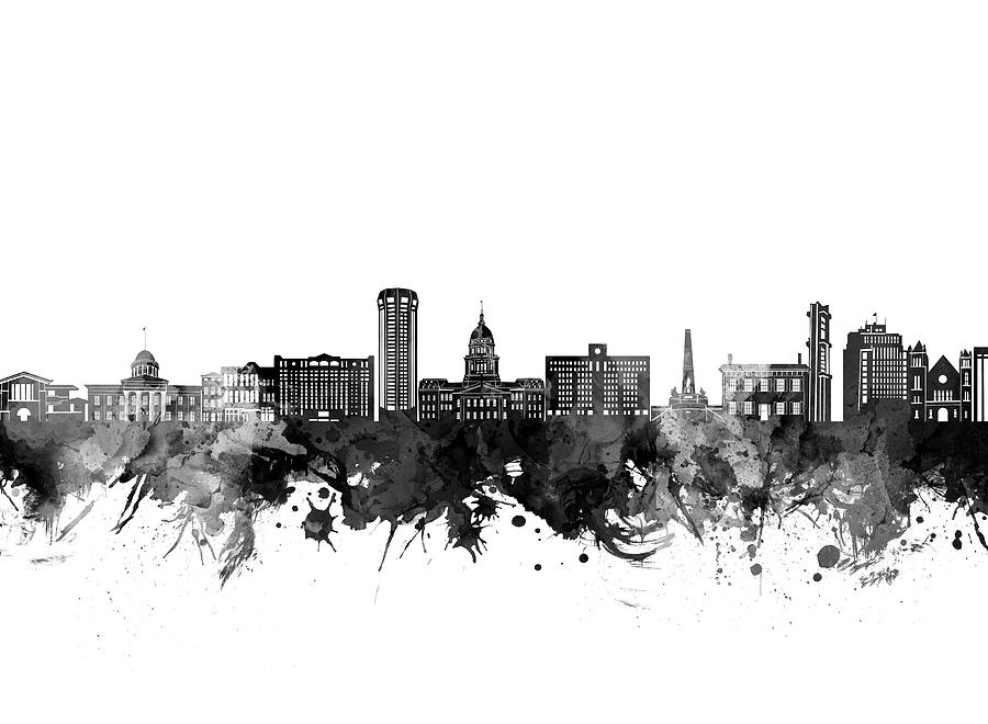 Springfield Skyline Bw Digital Art By Bekim M Fine Art America