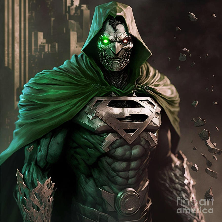 Superman Fused With Dr Doom Digital Art By Life Tech Gaming Fine Art