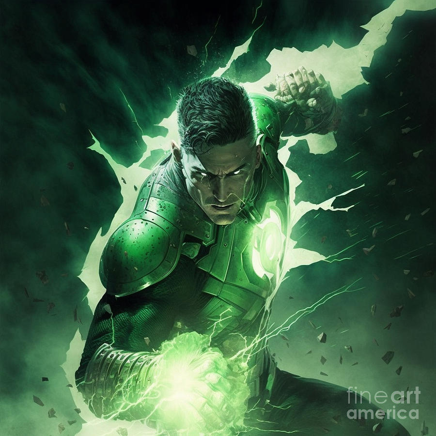 Superman Fused With Green Lantern Digital Art By Life Tech Gaming