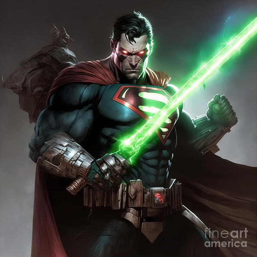 Superman Fused With Jedi Digital Art By Life Tech Gaming Fine Art America