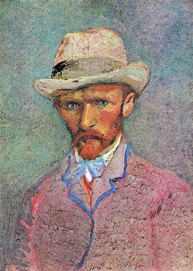 Vincent Van Gogh S Self Portrait With A Gray Straw Hat Famous