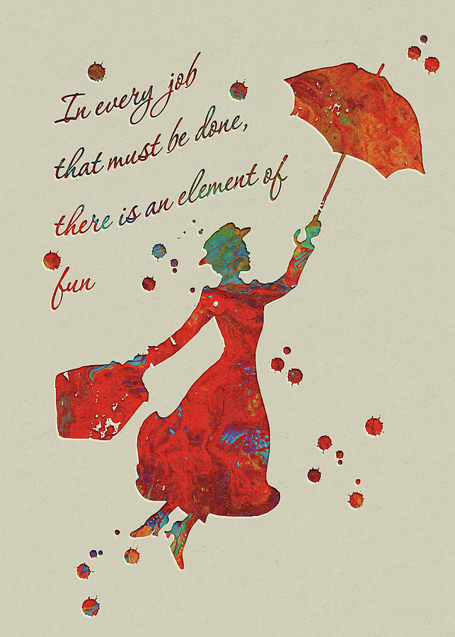 Watercolors Mary Poppins Watercolor Print In Every Job That Must Be