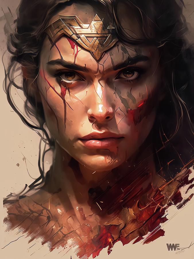 Wonder Woman Digital Art By Creationistlife Fine Art America