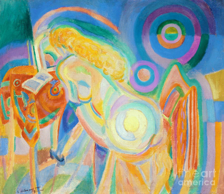 Nude Woman Reading Painting By Robert Delaunay Pixels