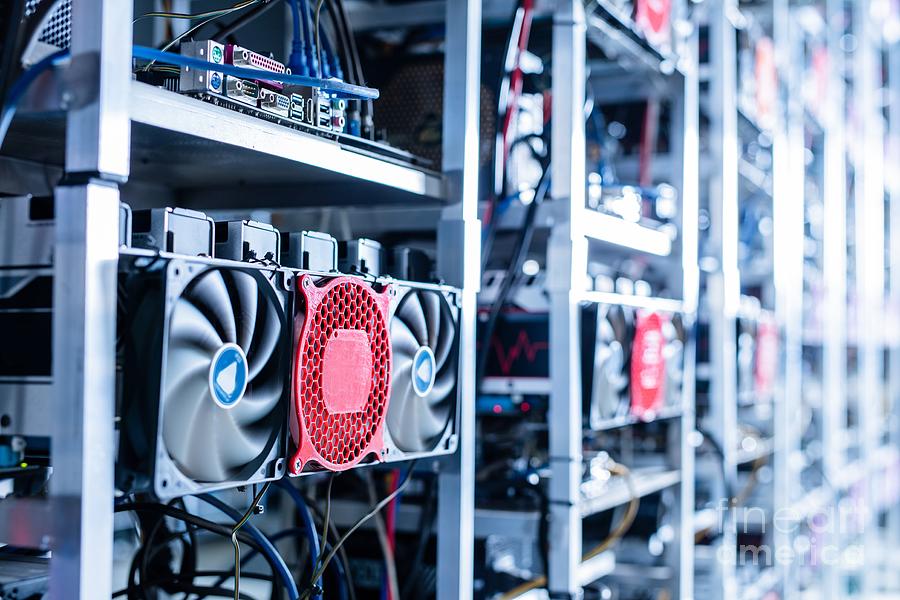 Bitcoin And Crypto Mining Farm Big Data Center Photograph By Michal