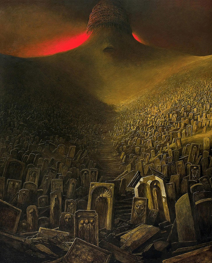 Famous Zdzislaw Beksinski Paintings Sanok Poland Painting By