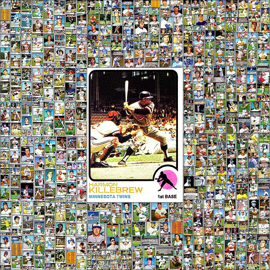 1973 Topps Baseball Cards Complete Set Collage Digital Art By Snap N