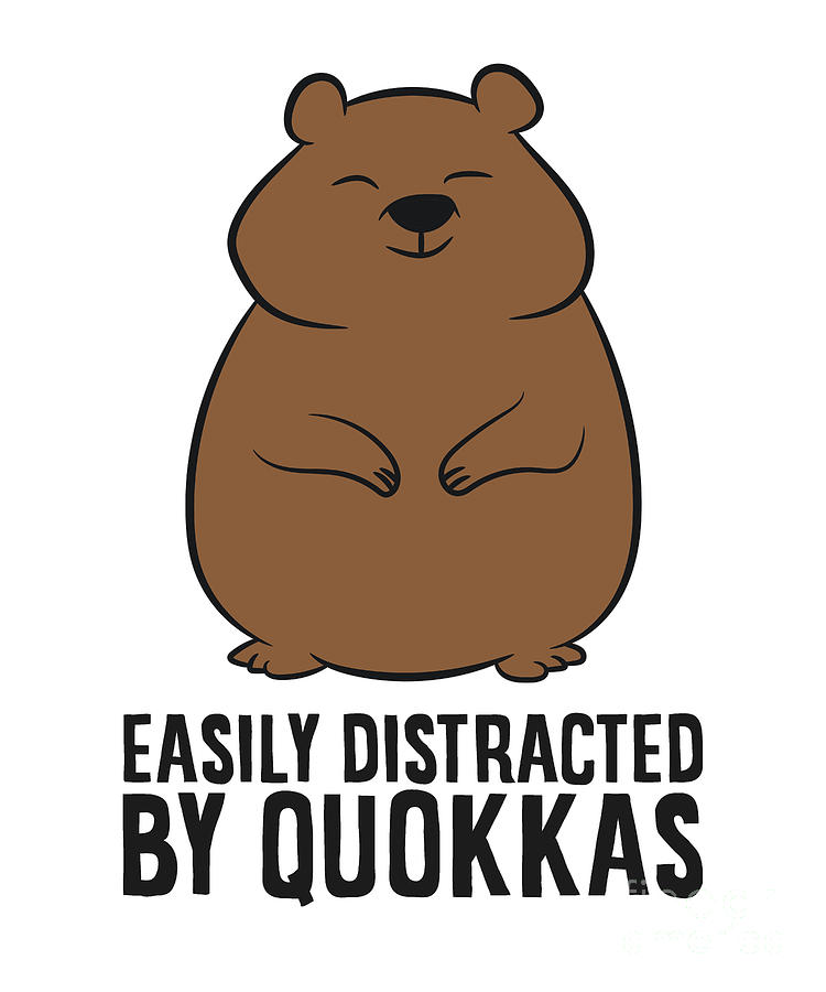 Easily Distracted By Quokkas Cute Australia Quokka Tapestry Textile