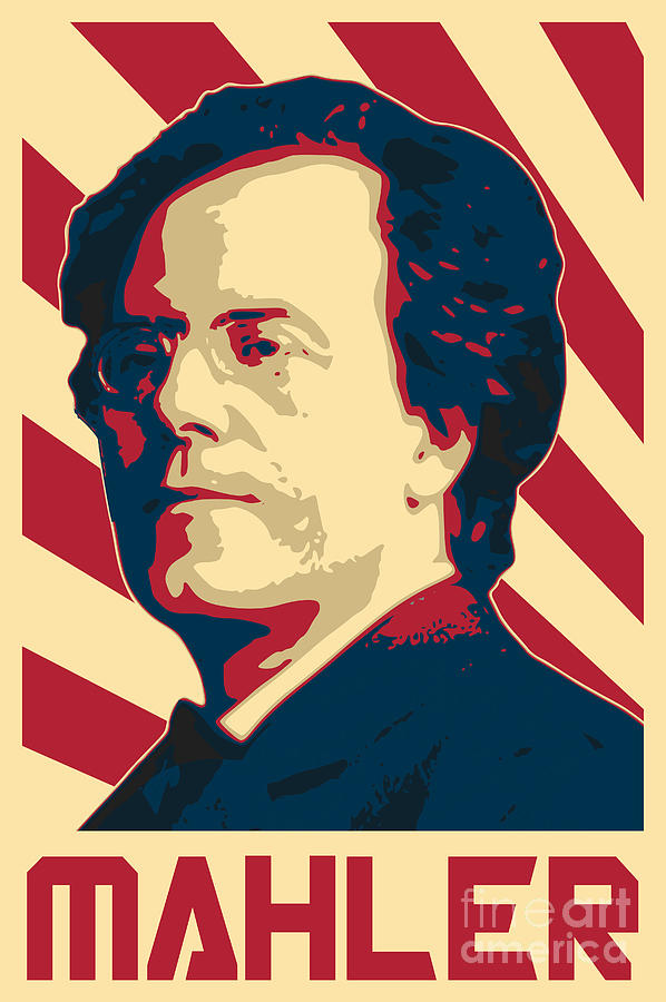 Gustav Mahler Retro Propaganda Digital Art By Filip Schpindel Pixels