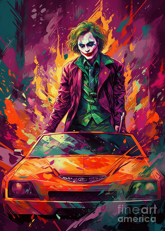 The Joker Watercolor Digital Art By Hha Fine Art America