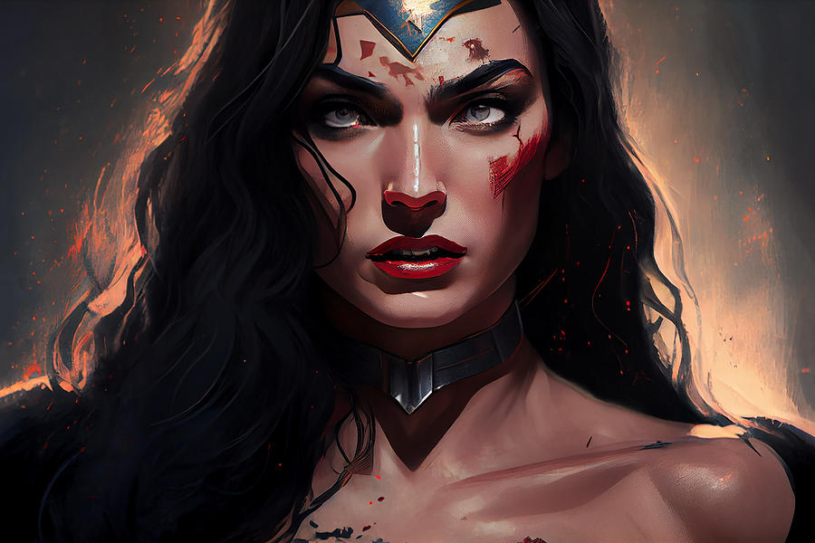 Wonder Woman Wall Art Mixed Media By Tim Hill Fine Art America