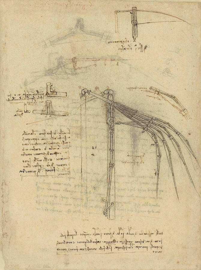 Atlantic Codex Codex Atlanticus F Recto Painting By Leonardo Da Vinci