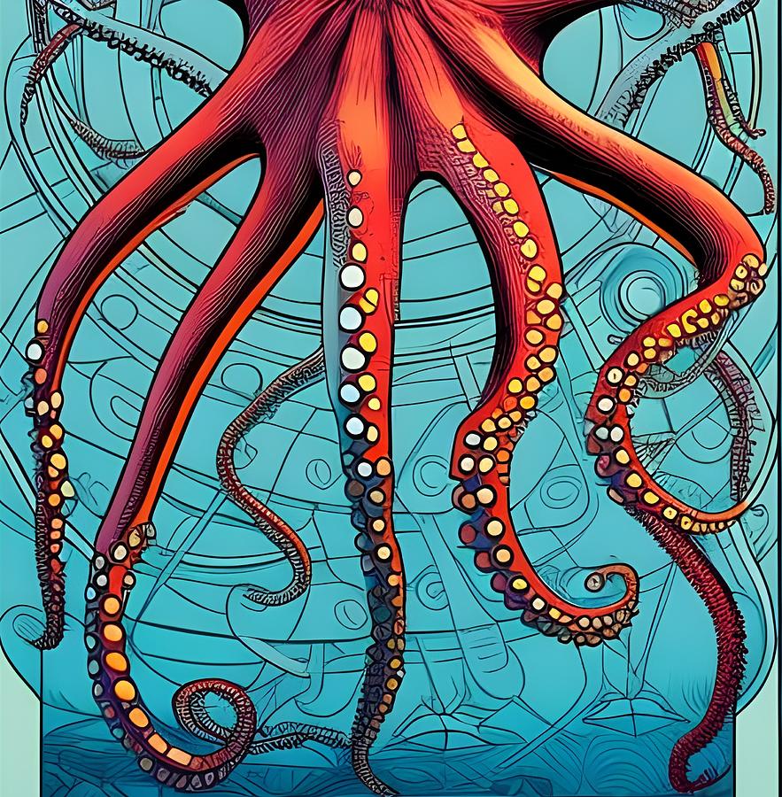 Tentacles Digital Art By Cynthia Freese Pixels