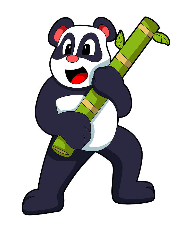 Panda With Bamboo Painting By Markus Schnabel Pixels