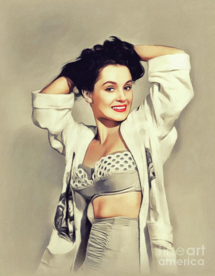 Susan Cabot Vintage Actress Painting By John Springfield