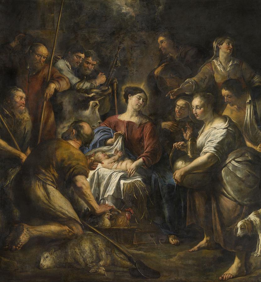 The Adoration Of The Shepherds Painting By Jan Cossiers Pixels