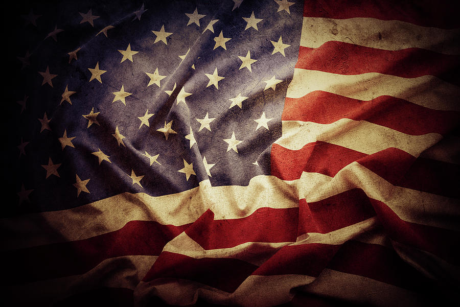 Grunge American Flag Photograph By Les Cunliffe Pixels