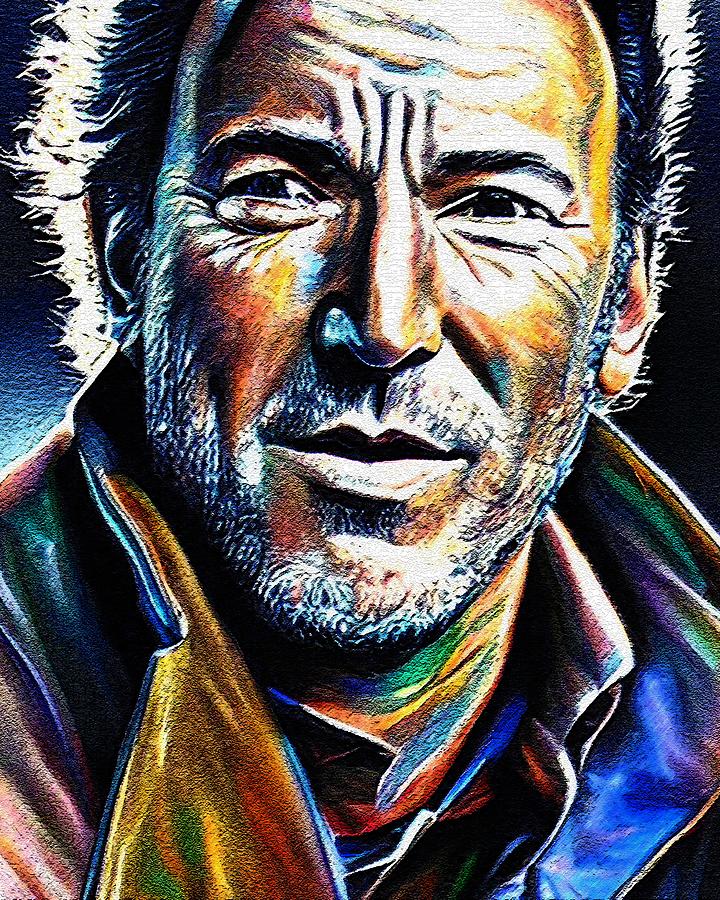 Realistic Portrait Of Bruce Springsteen Digital Art By Edgar Dorice