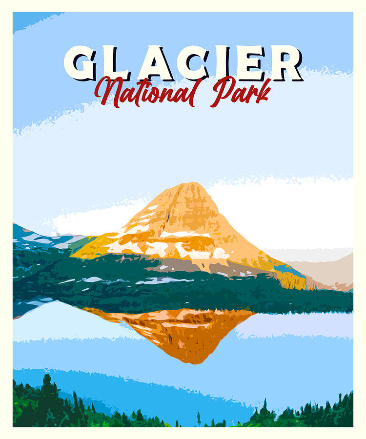 Glacier National Park Digital Art By Alexandru Chirila Fine Art America