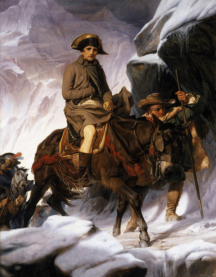 Napoleon Crossing The Alps Painting By Paul Delaroche Fine Art America