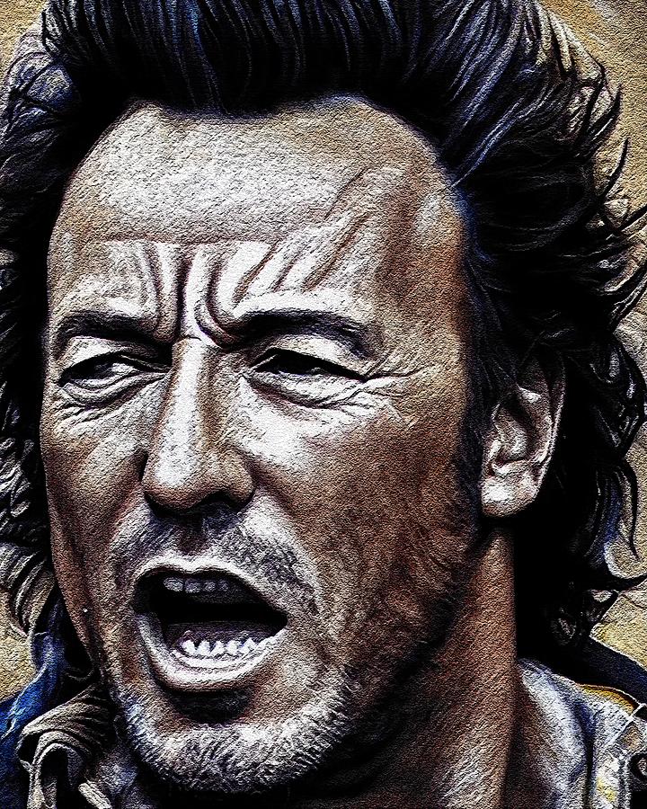 Realistic Portrait Of Bruce Springsteen Digital Art By Edgar Dorice