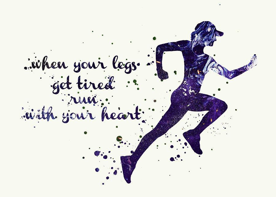 Watercolor Female Runner Watercolor Print Runner Woman Girl When Your