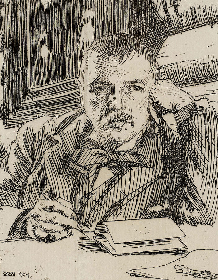 Self Portrait Drawing By Anders Zorn Pixels